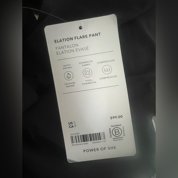 NWT- Athleta Black Elation Flare Pant - Picture 6 of 10